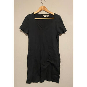 Vintage Spiegel Womens Shift Dress Size Medium Black Short Sleeve Neutral Casual